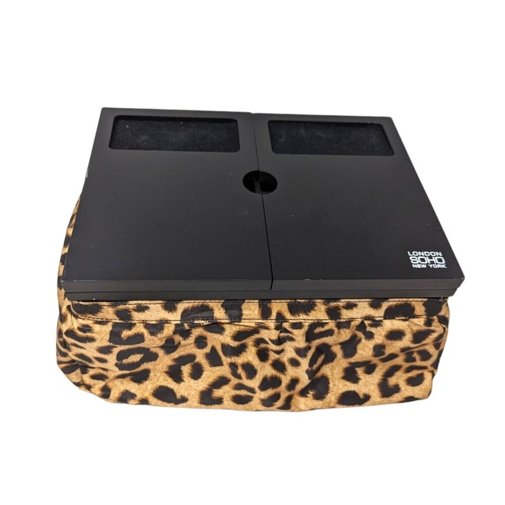 London Soho New York Cheetah Leopard Animal Print Cosmetic Makeup Storage Box
